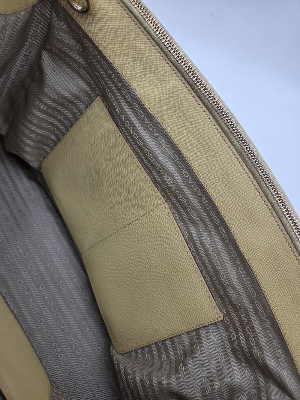 Prada Galleria Large Saffiano Leather Travertine Stone, Auth, w/COA - Picture 16 of 16